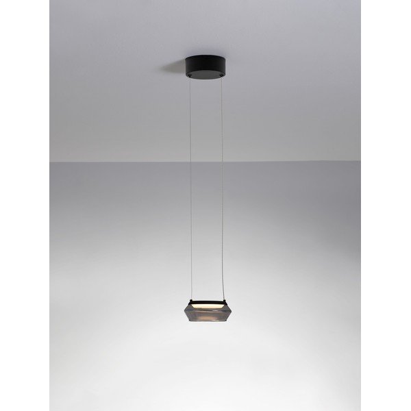 Matinės juodos spalvos iš stiklo kabantis šviestuvas LED ø 14 cm Jailyn – Nova Luce-image-4