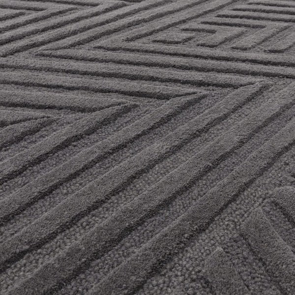 Kilimas iš vilnos antracito spalvos 160x230 cm Hague – Asiatic Carpets-image-2