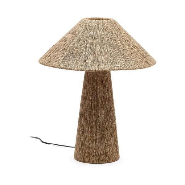 Stalinis šviestuvas šviesiai rudos spalvos (aukštis 46 cm) iš džiuto Renee – Kave Home