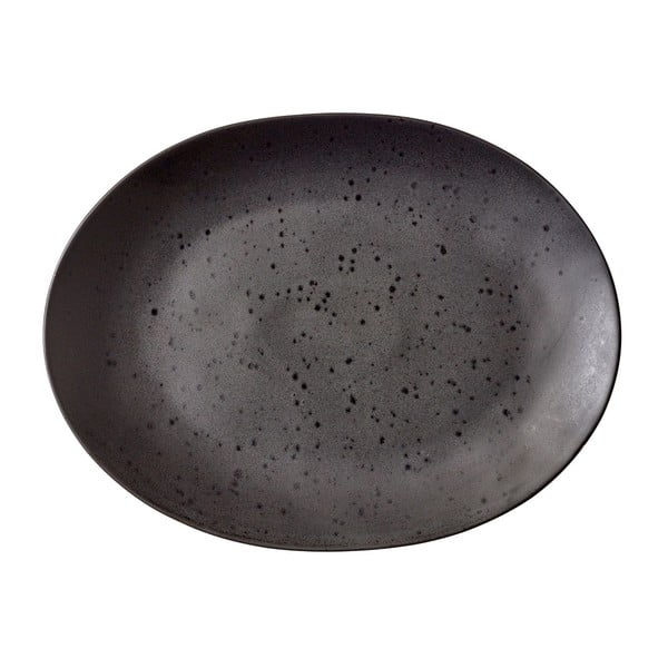 Juodos akmens masės serviravimo lėkštė "Bitz Mensa", 30 x 22,5 cm