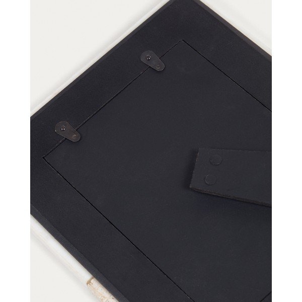 Baltos spalvos iš akmens pastatomas rėmas 18x23 cm Uria – Kave Home-image-4