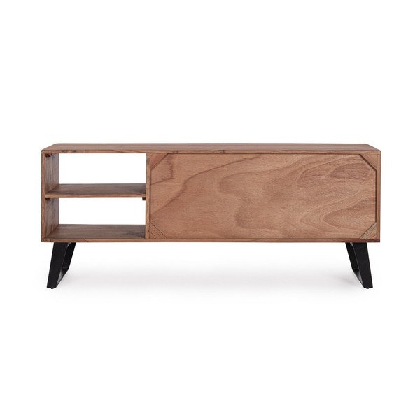 Natūralios spalvos iš akacijos masyvo TV spintelė 145x60x40 cm Isar – Bizzotto-image-3