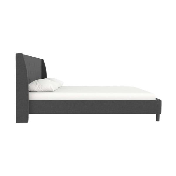 Dvigulė lova tamsiai pilkos spalvos audiniu dengta 180x200 cm Her Majesty – Støraa-image-3