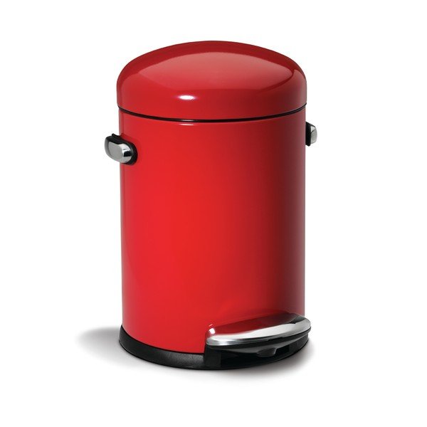 Raudonas pedalų krepšys simplehuman Retro, 4,5 l