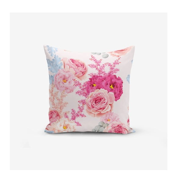 Užvalkalas minimalistinis pagalvės užvalkalas Gėlės, 45 x 45 cm