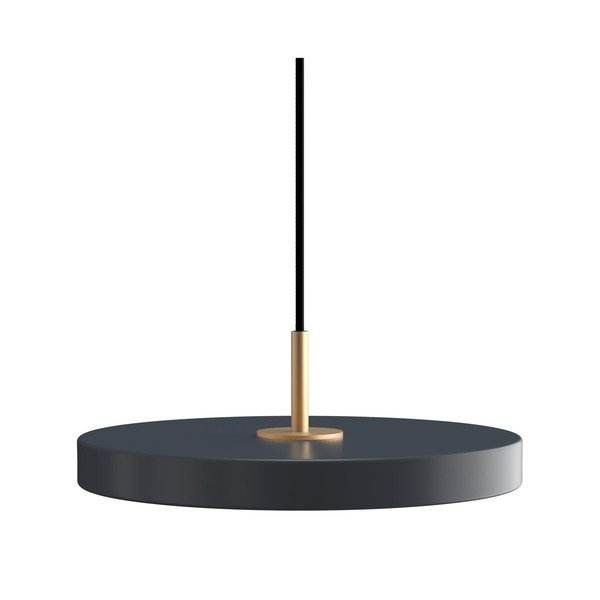 Antracito spalvos iš metalo kabantis šviestuvas LED su pritemdymo funkcija ø 31 cm su metaliniu gaubtu Asteria Plus – UMAGE