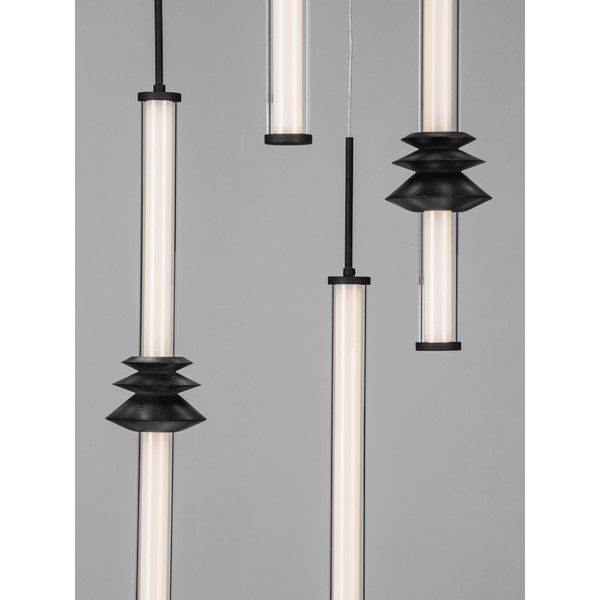 Matinės juodos spalvos iš keramikos kabantis šviestuvas LED su pritemdymo funkcija ø 35 cm su gaubtu iš akrilo stiklo Stalactite – Nova Luce-image-4