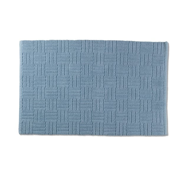 Mėlynos spalvos medvilninis vonios kilimėlis Kela Leana, 50 x 80 cm