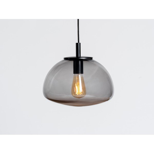 Kabantis šviestuvas juodos spalvos ø 30 cm su stiklo gaubtu Flin – CustomForm-image-2