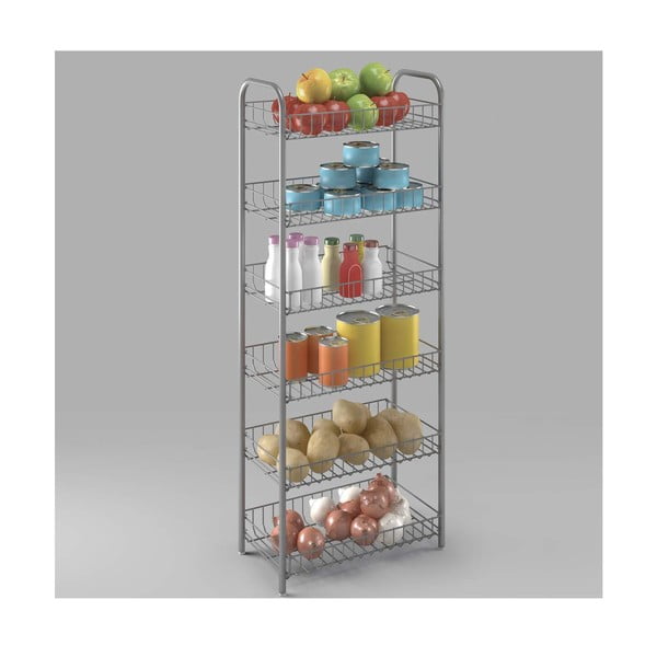 Baltos spalvos iš metalo pastatoma lentyna 41x104x23 cm Monaco – Metaltex-image-1