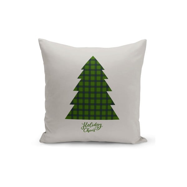Pilkas kalėdinis dekoratyvinis pagalvės užvalkalas Kate Louise Christmas Noel, 43 x 43 cm