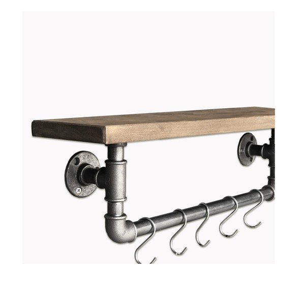 Medinė sieninė lentyna Raff Pipe-image-2