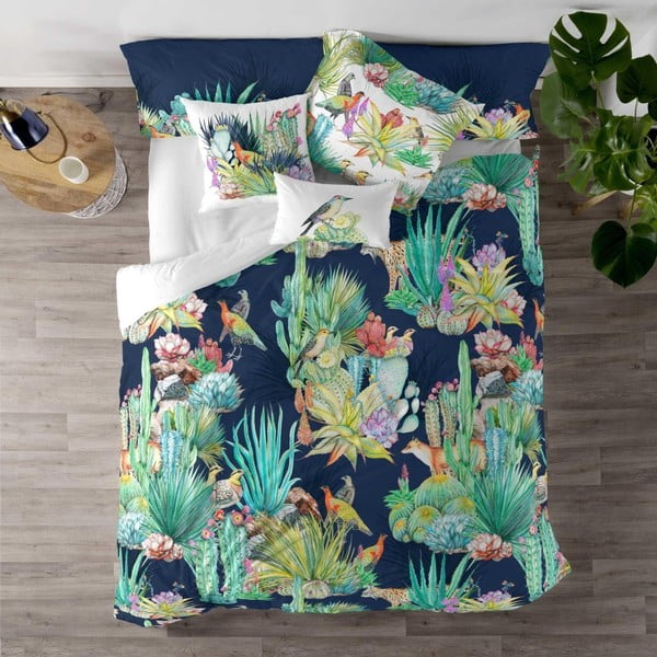 Medvilninis antklodės užvalkalas dvigulei lovai "Happy Friday Cactus", 220 x 240 cm