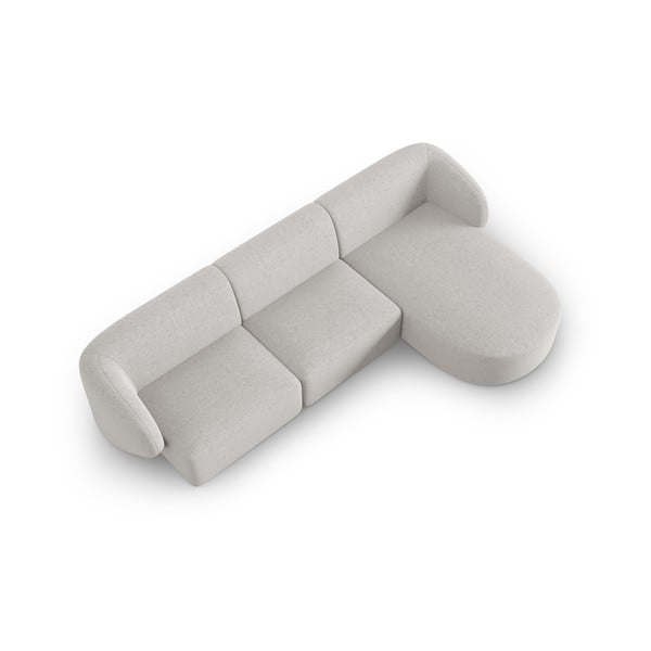 Kampinė sofa šviesiai pilkos spalvos (su dešiniuoju kampu) Shane – Micadoni Home-image-3