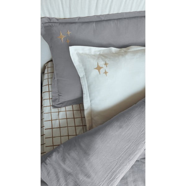 Vaikiškos lovelės rinkinys pilkos spalvos Stars – Malomi Kids-image-1