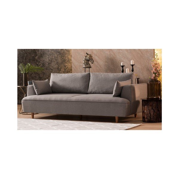 Šviesiai pilka trijų vietų sofa "Felix-image-2