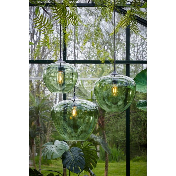 Žalias lubinis šviestuvas su stikliniu gaubtu ø 30 cm Mayson - Light & Living-image-1