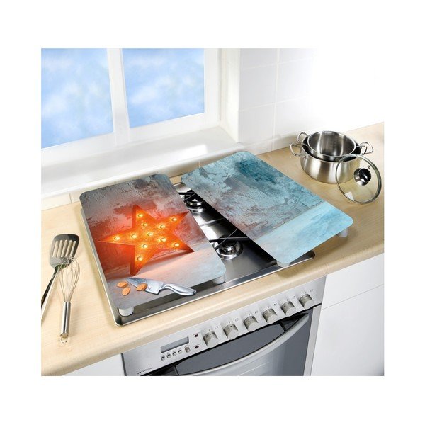 2 stiklinių dangčių rinkinys Wenko Star viryklei, 52 x 30 cm-image-2