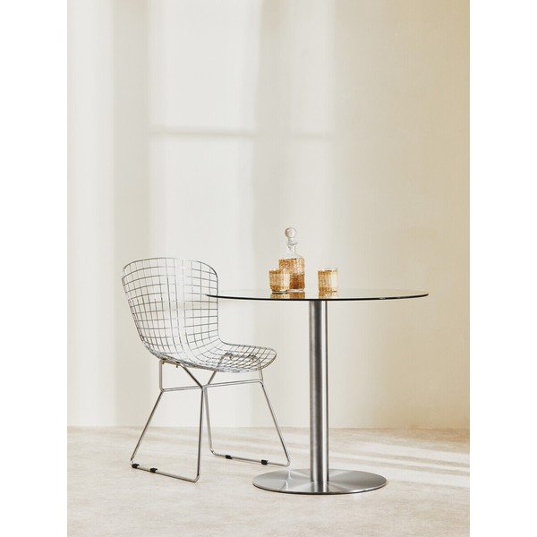 Apvalios formos valgomojo stalas su stikliniu stalviršiu ø 90 cm Metropolitan – Premier Housewares-image-1