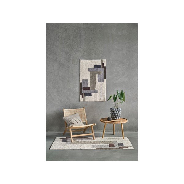 Pilkai smėlio spalvos kilimas 70x110 cm Laerk - Villa Collection-image-1