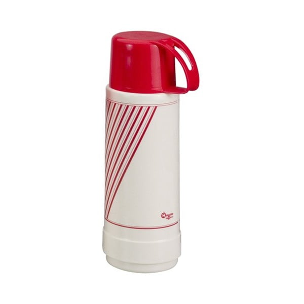 Raudonos ir baltos spalvos termo butelis "Metaltex Vacuum", 1 l