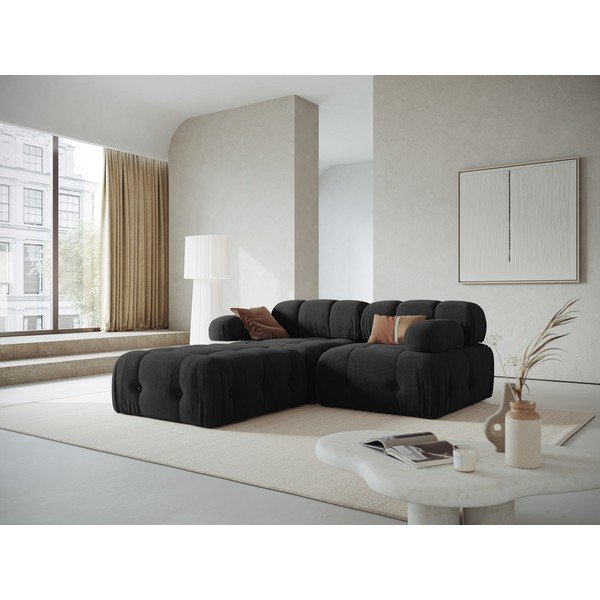 Kampinė sofa juodos spalvos Ferento – Cosmopolitan Design-image-2