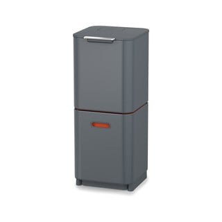 Iš plieno šiukšliadėžė pilkos spalvos rūšiavimui 40 l Totem Compact – Joseph Joseph