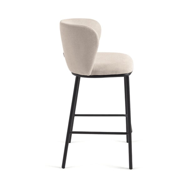 Baro taburetė smėlio spalvos (sėdynės aukštis 65 cm) Ciselia – Kave Home-image-2