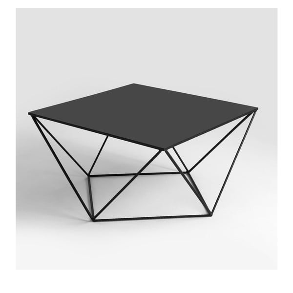 Juodas kavos staliukas Custom Form Daryl, 80 x 80 cm