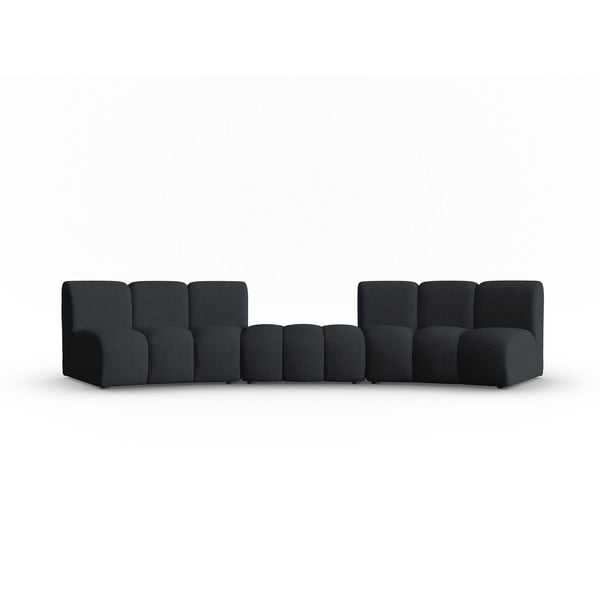 Sofa juodos spalvos 367 cm Lupine – Micadoni Home