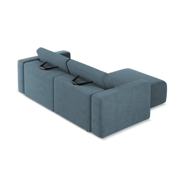 Mėlynos spalvos kampinė sofa (su kairiuoju kampu) Kalea – Makamii-image-4
