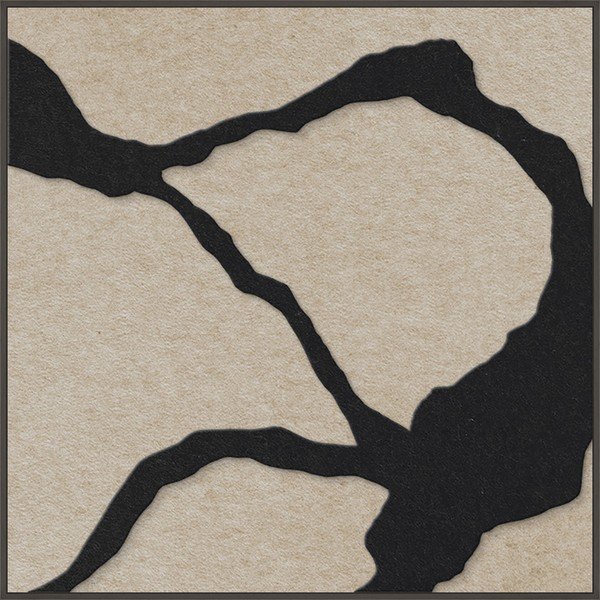 3D paveikslas su rėmeliu/sugeriantis garsą 102x102 cm Quiet Friction 1 – Malerifabrikken