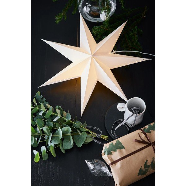 Baltos spalvos pakabinama šviečianti Kalėdų dekoracija su kištuku ø 60 cm Lively – Markslöjd-image-1