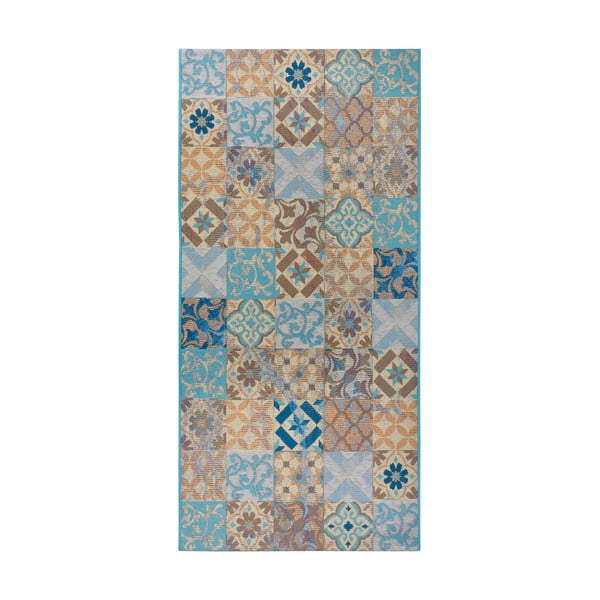 Pailgos formos kilimas mėlynos spalvos 75x150 cm Cappuccino Mosaik – Hanse Home