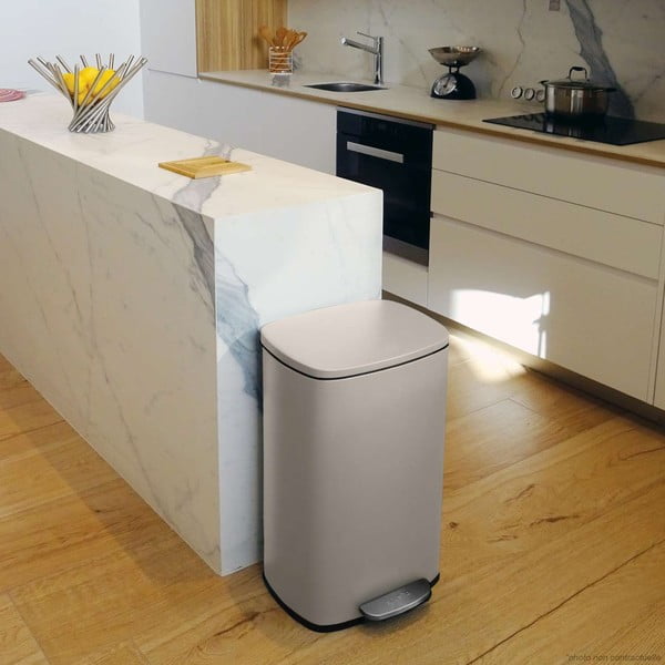 Taupe spalvos iš plieno šiukšliadėžė su pedalu 50 l   Akira – Spirella-image-1