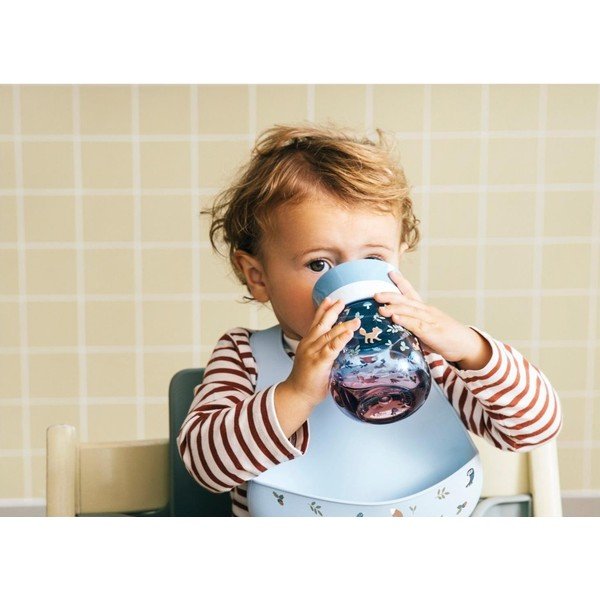 Šviesiai rožinės spalvos iš plastiko vaikiškas puodelis 300 ml Fairy Garden – Mepal-image-1
