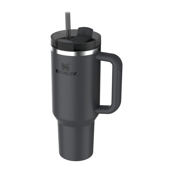Juodos spalvos iš nerūdijančio plieno su šiaudeliu termosas 1,18 l Quencher H2.0 FlowState Tumbler Black – Stanley-image-3
