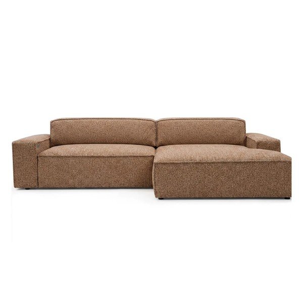 Oranžinės spalvos sulankstoma/ar elektrisko sēdekļa regulēšanu kampinė sofa (su dešiniuoju kampu) Abel – Bobochic Paris