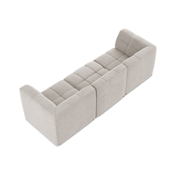 Smėlio spalvos sofa iš velveto 255 cm Aloha – Makamii-image-4