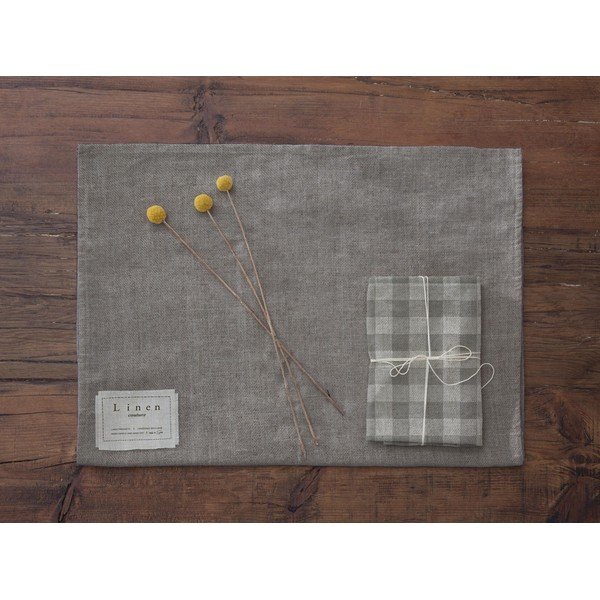 4 lininių servetėlių rinkinys Really Nice Things Grey Vichy, 43 x 43 cm-image-3