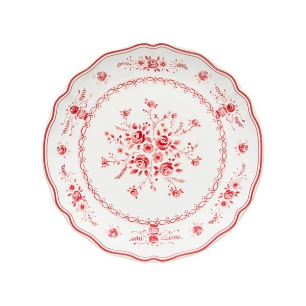 Raudonos spalvos/baltos spalvos desertinė iš akmens masės lėkštė ø 21 cm Vila – Costa Nova