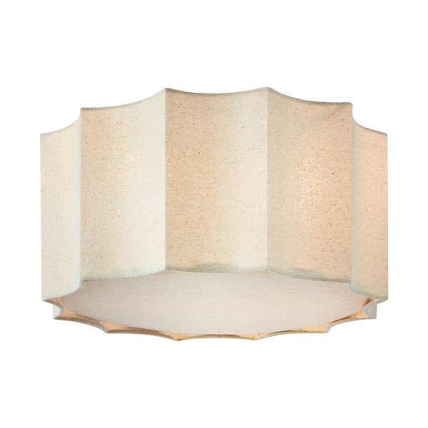 Smėlio spalvos iš metalo lubinis šviestuvas ø 35 cm su tekstiliniu gaubtu Olea – Markslöjd