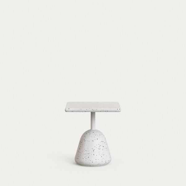 Sodo kavos staliukas su terrazzo stalviršiu 44x44 cm Saura – Kave Home-image-1