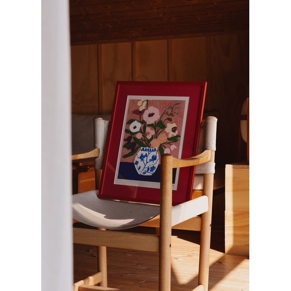 Plakatas 30x40 cm Flowers on Blue Table – Carla Llanos – The Poster Club-image-1