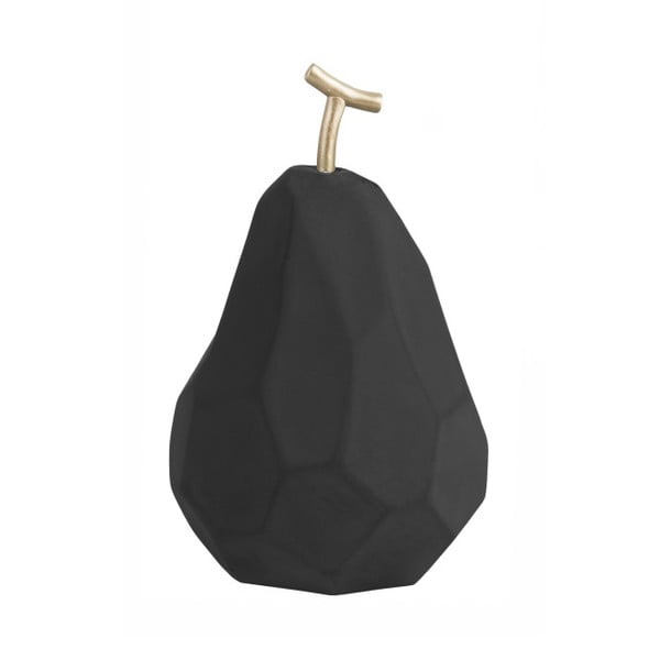 Matinės juodos spalvos betoninė figūrėlė PT LIVING Origami Pear