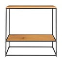 Konsolinis staliukas natūralios spalvos su ąžuolo dekoro stalviršiu 80x36 cm Vita – House Nordic