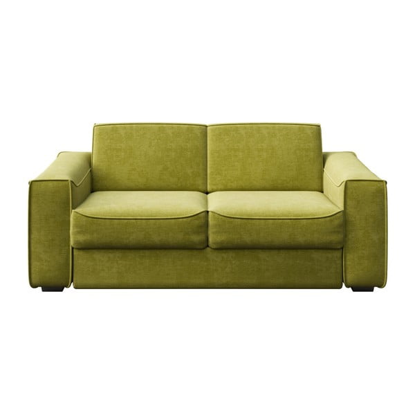 Alyvuogių spalvos žalios spalvos sofa-lova MESONICA Munro, 204 cm