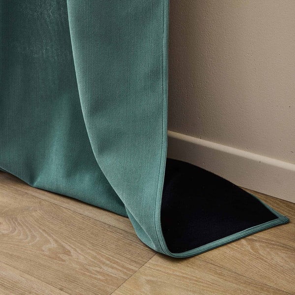 Žalios spalvos iš kordinio velveto termo užuolaida 140x260 cm Madison – douceur d'intérieur-image-4