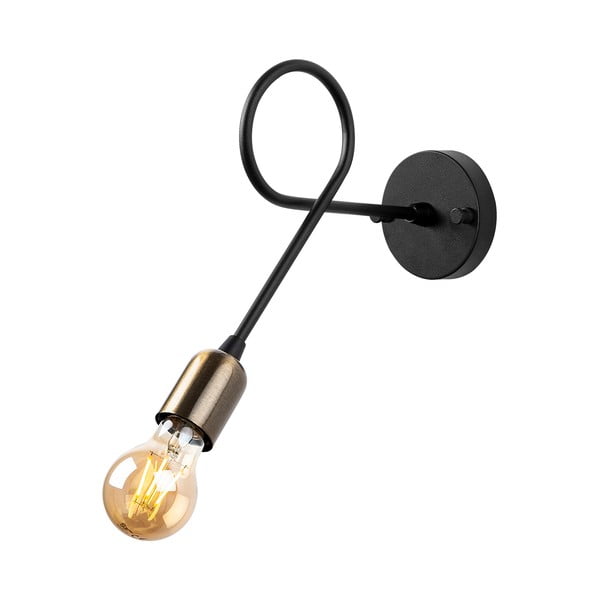 Sieninė lempa juodos spalvos Viraj – Opviq lights-image-3