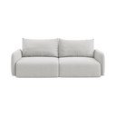 Šviesiai pilkos spalvos sulankstoma/su sandėliavimo vieta sofa iš velveto 238 cm Kalena – Makamii